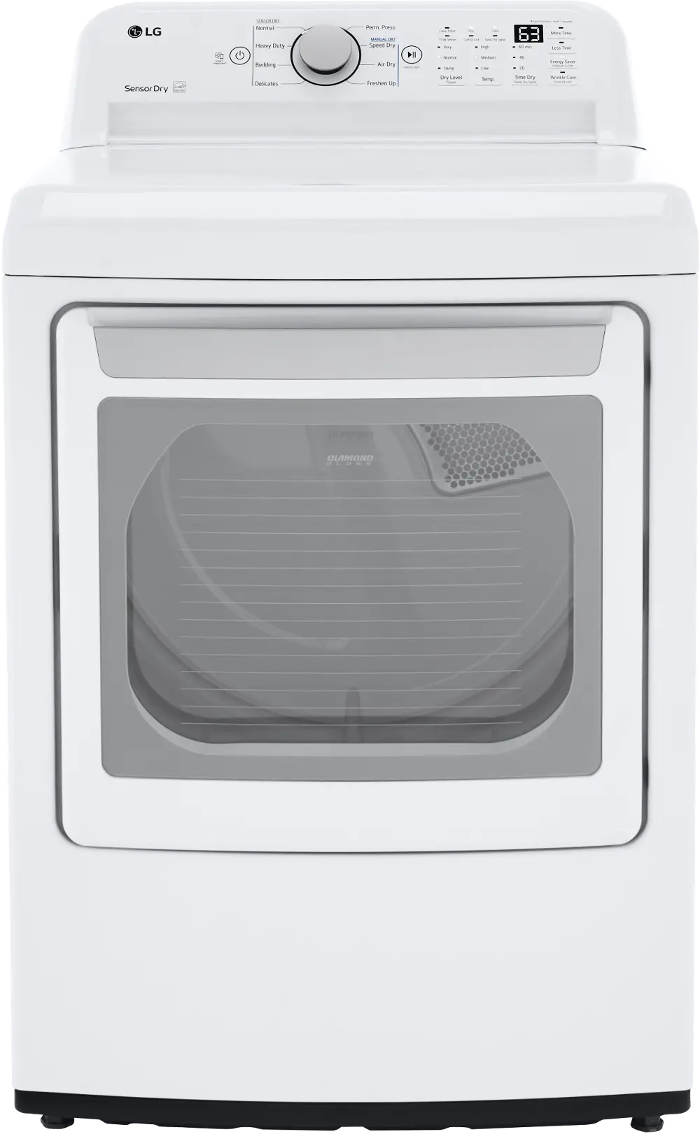 DLE7150W LG Rear Control Electric Dryer - White-1