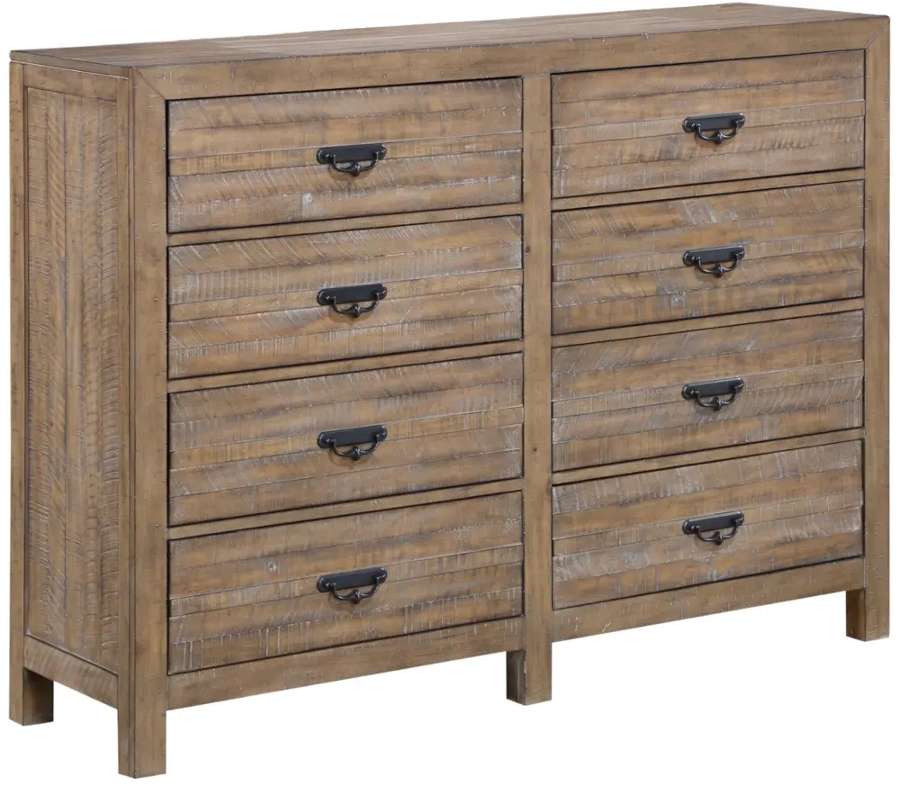 Andria Rustic Brown Pine Dresser-1