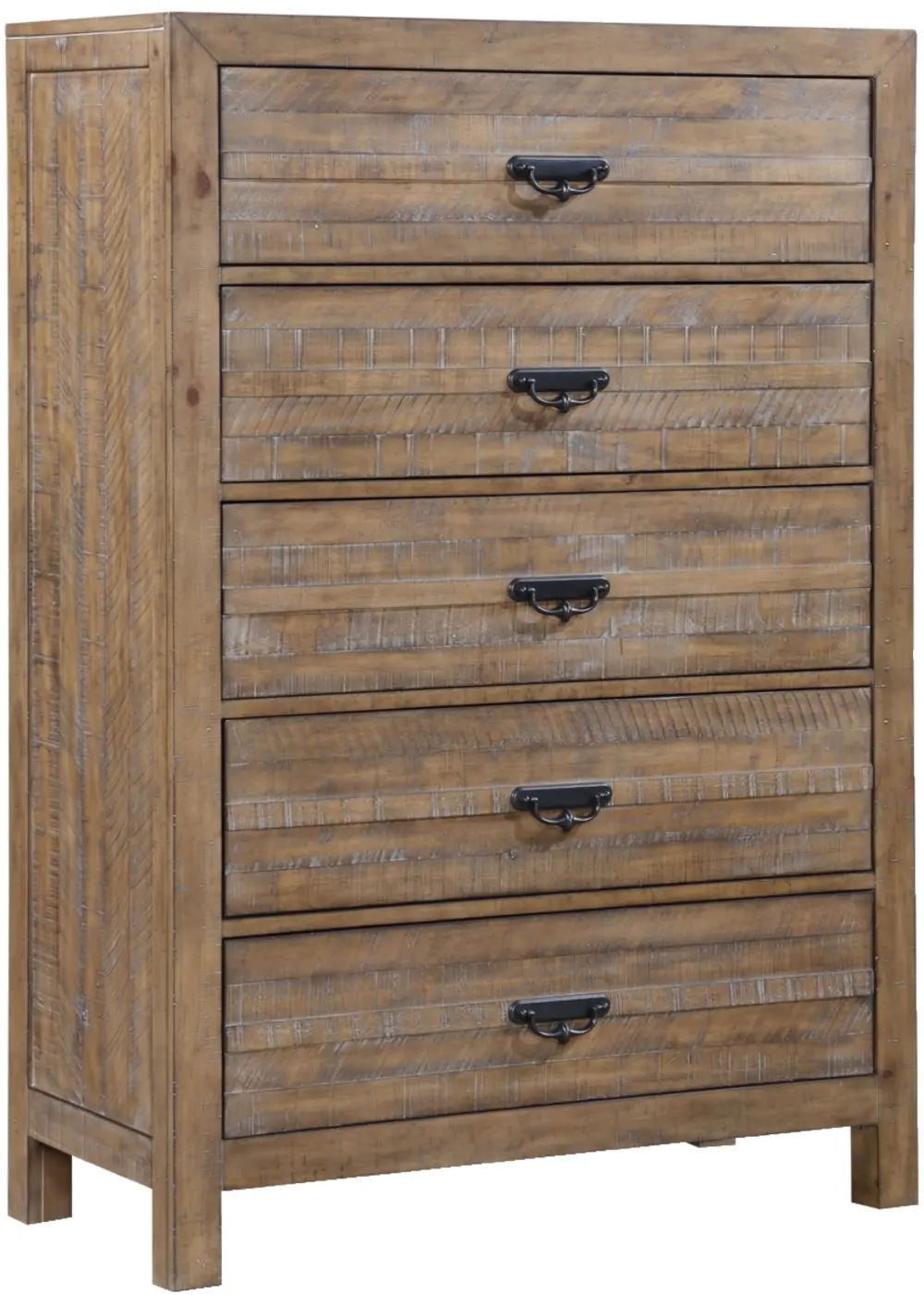 Andria Rustic Brown Pine Chest of Drawers-1