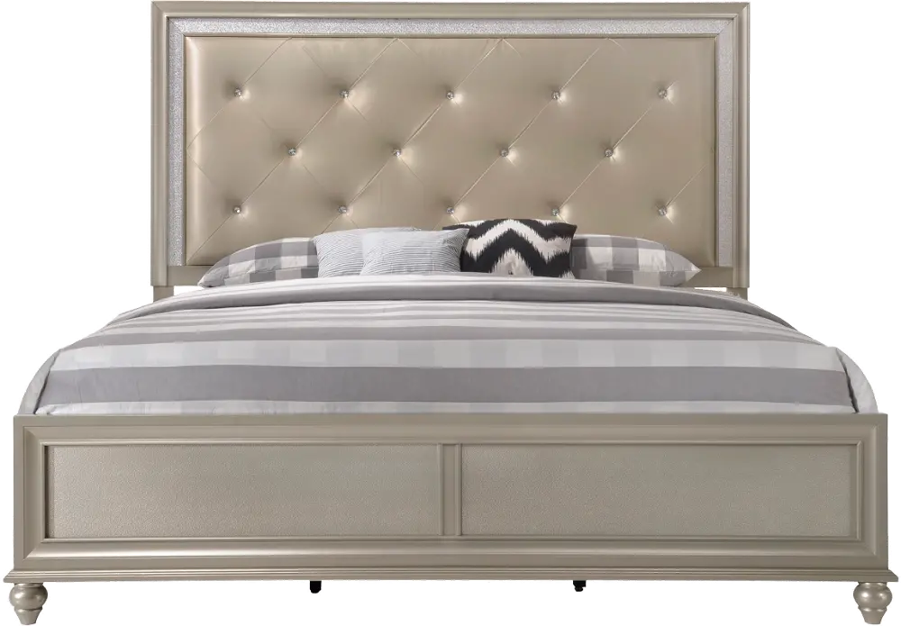 Lila Champagne King Bed-1