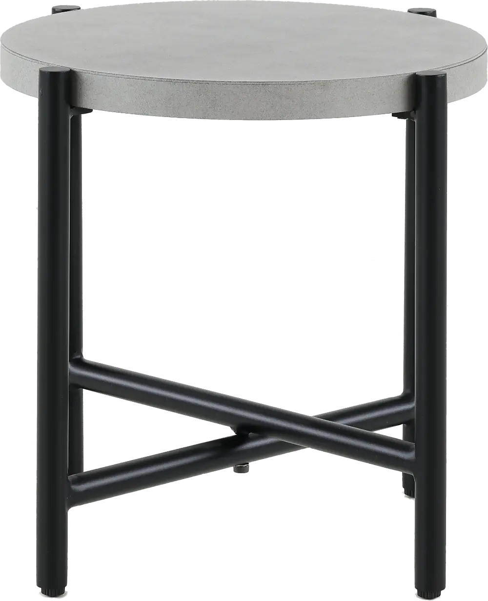 Jovi Gray and Black Patio End Table-1
