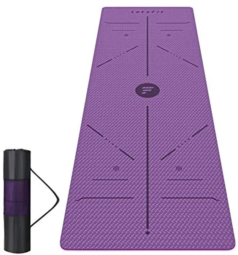 Letsfit Purple and Pink Yoga Mat-1
