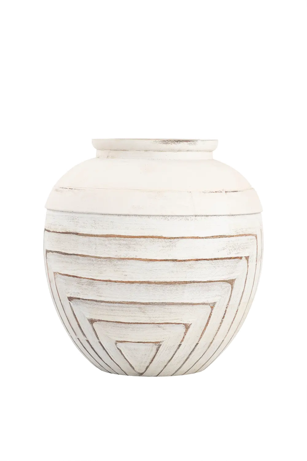 Drake Small White/Mango Vase-1
