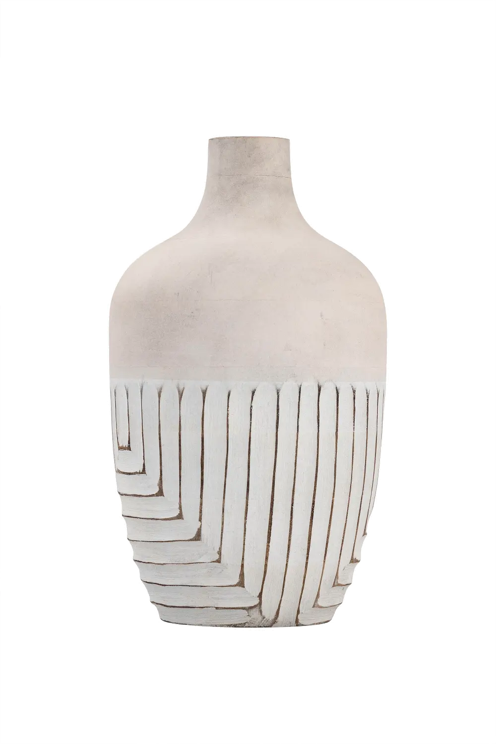 Drake Large White/Mango Vase-1