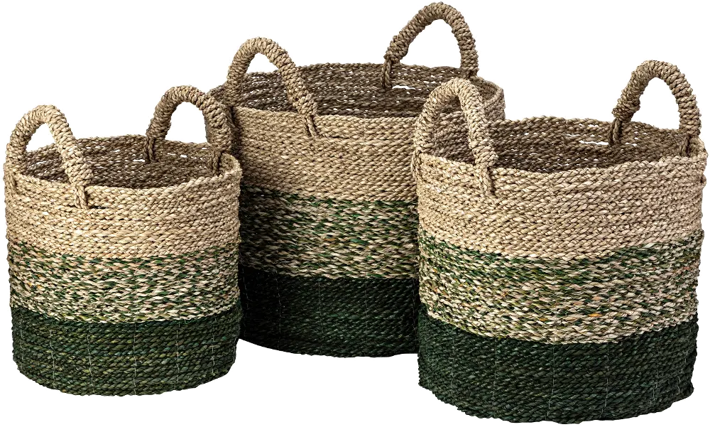 Maton Large Green Seagrass Basket-1
