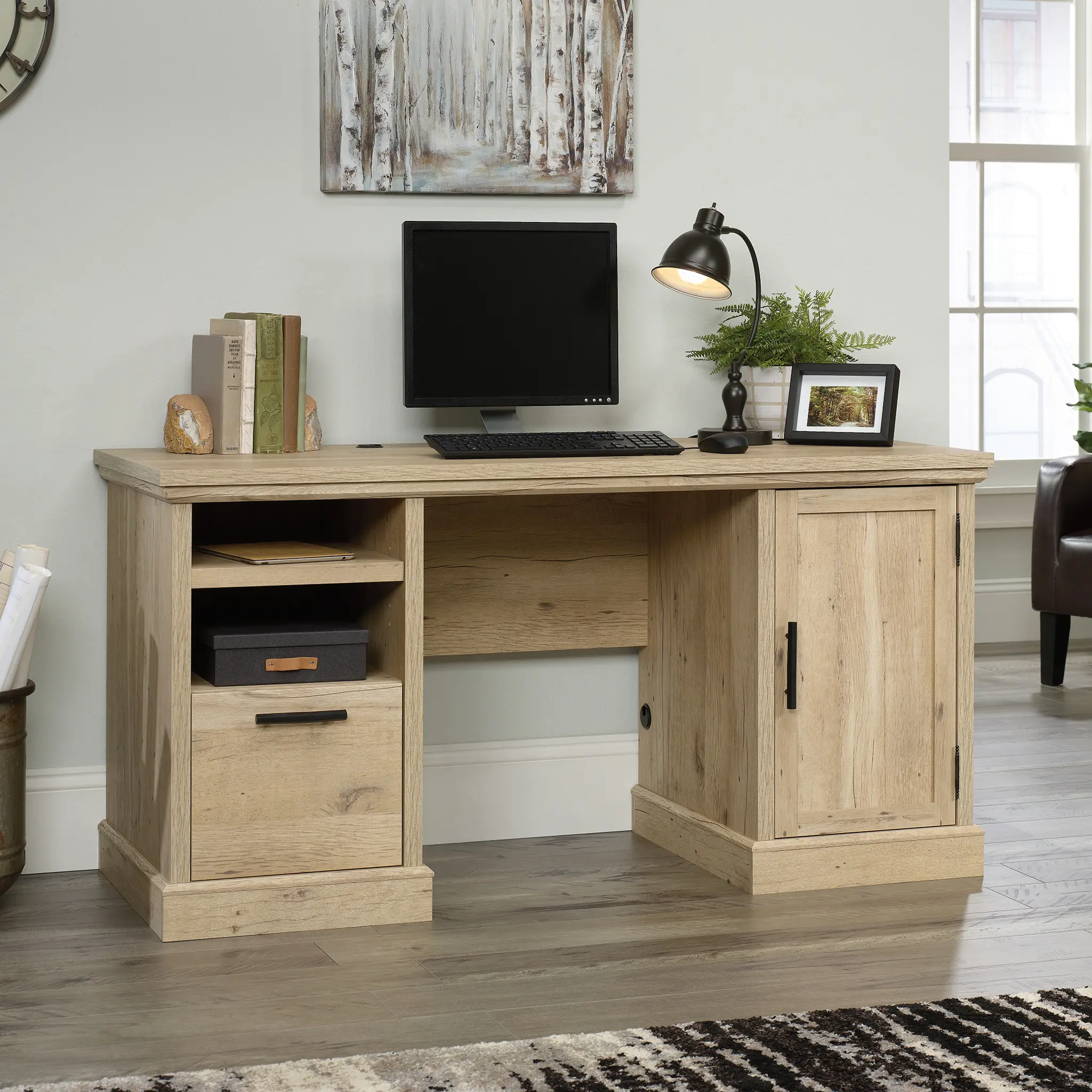 Aspen Post Prime Oak Computer Desk