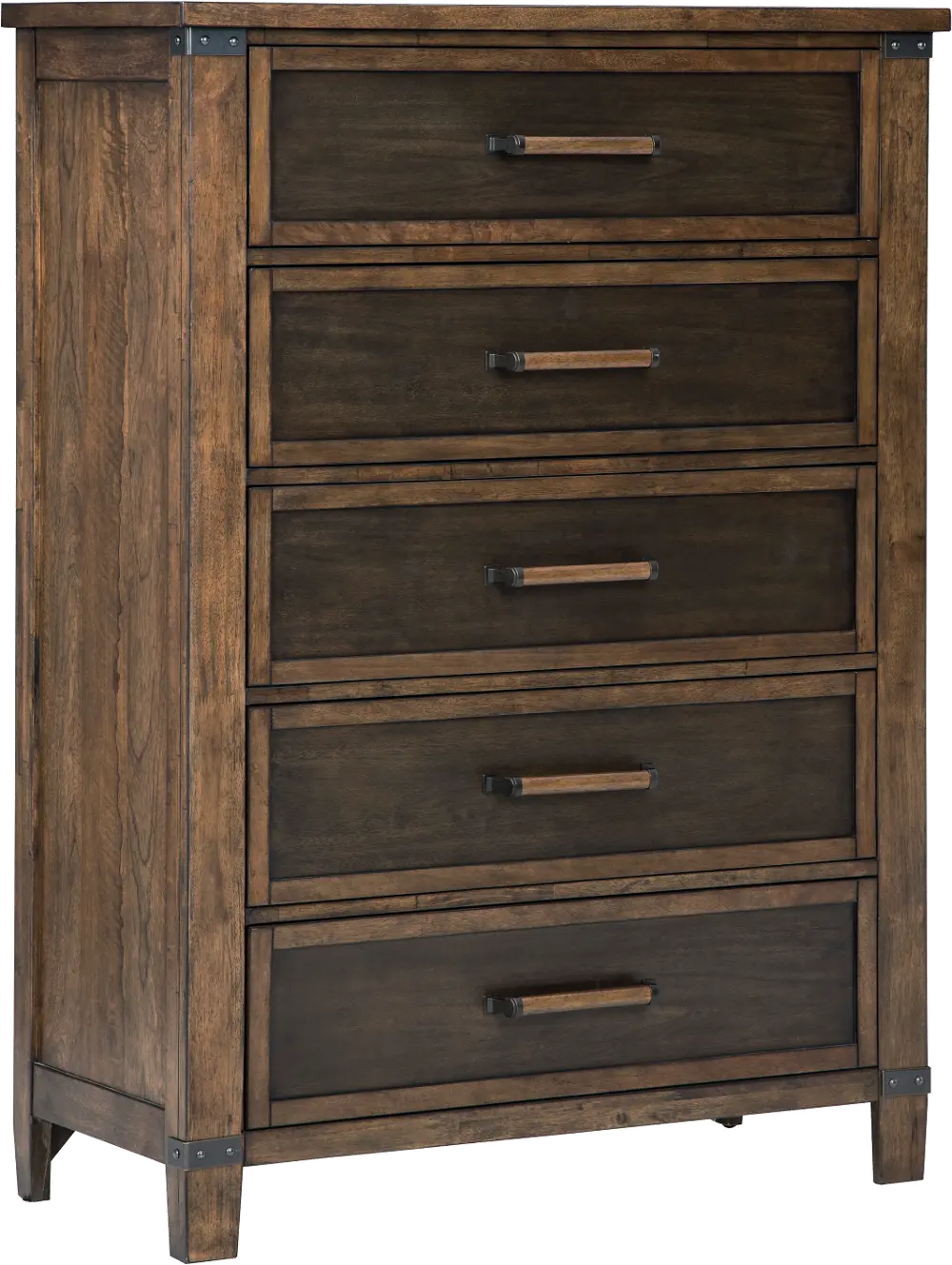 Bromwich Walnut Brown Chest of Drawers-1
