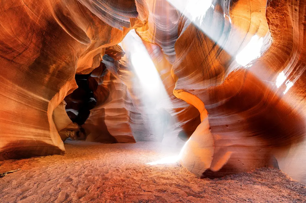 Antelope Canyon Tempered Glass With Foil Wall Art-1