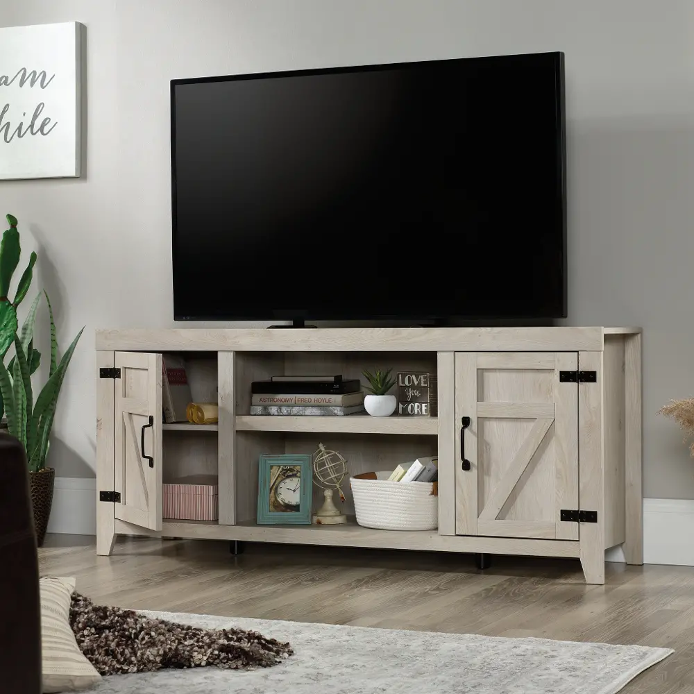 Select Chalked White Chestnut 62 Inch Farmhouse TV Stand-1