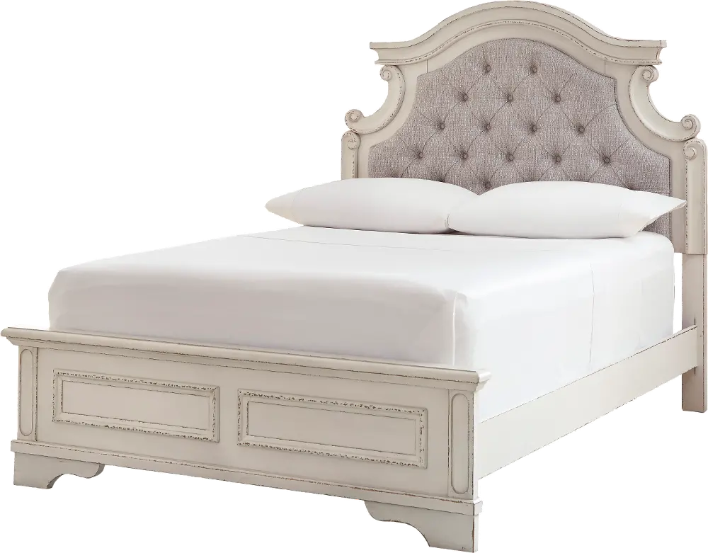 Amie Antiqued White Full Bed-1