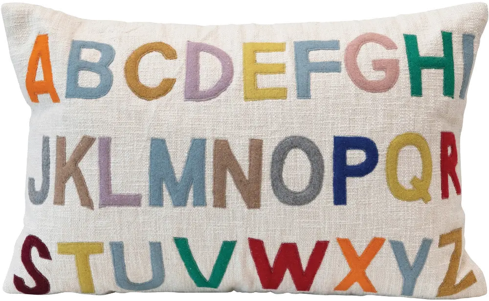Multicolor Pillow With Alphabet-1