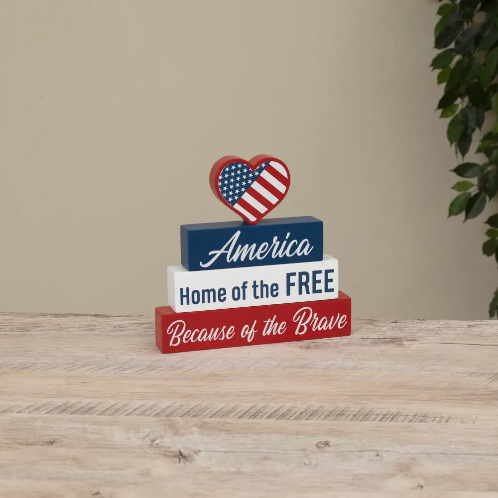 Wooden Americana Tabletop Sign-1