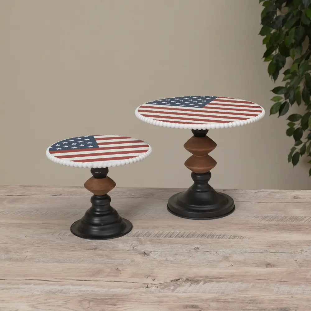 Large Wood and Metal American Stands-1
