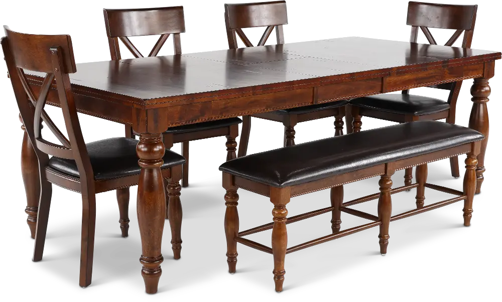 Kingston Brown 6 Piece Dining Set-1