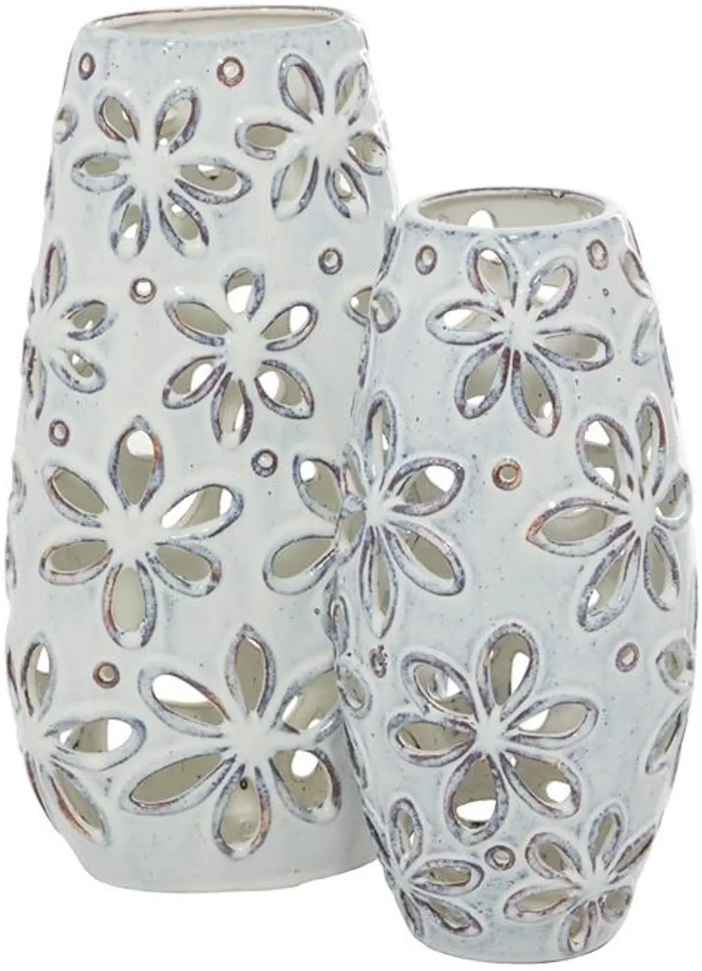 Medium Flowered Ceramic 11  Vase-1