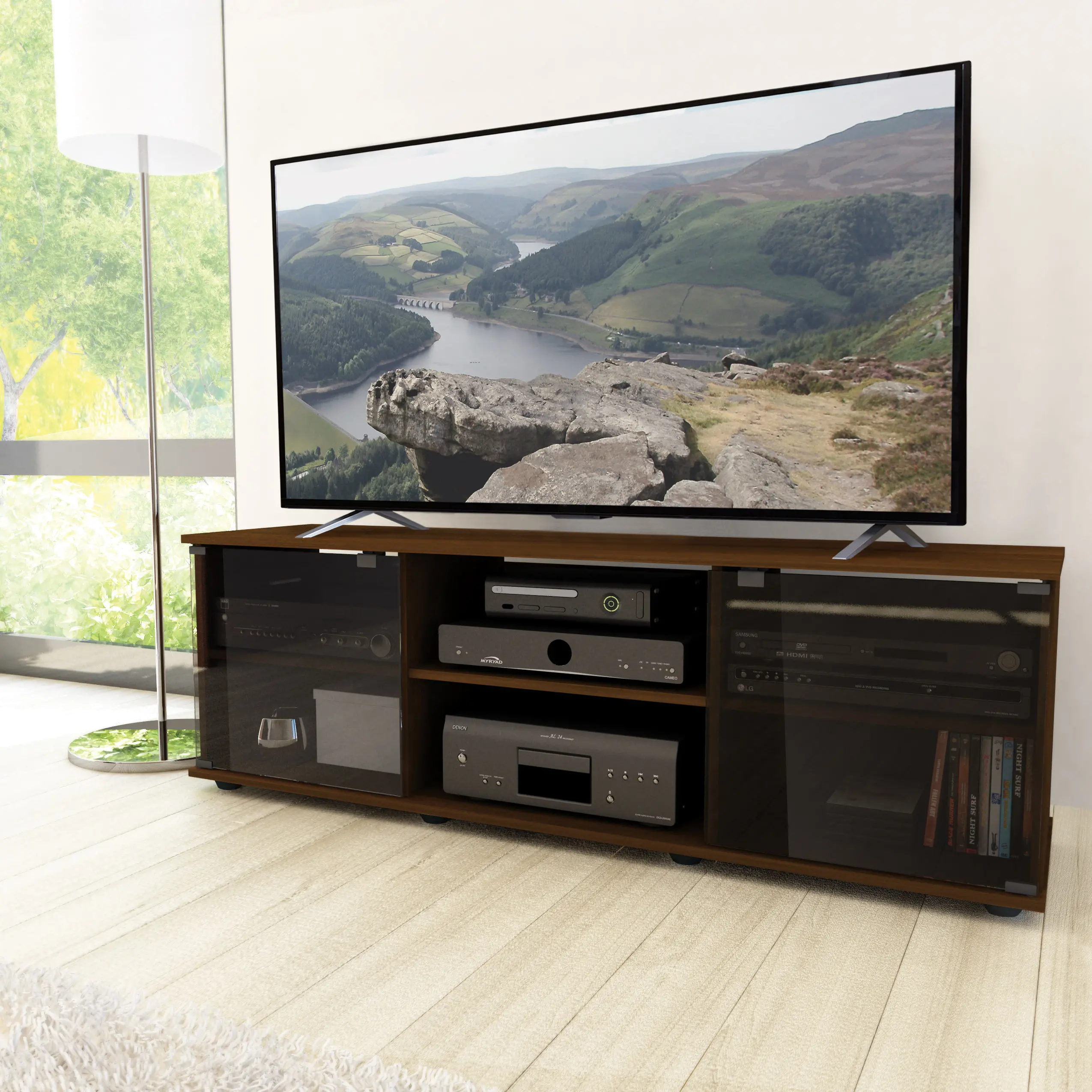 Fiji Contemporary 60 Maple Wooden TV Stand