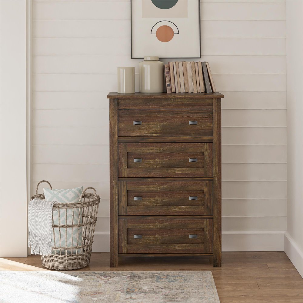 Farmington Rustic 4-Drawer Dresser