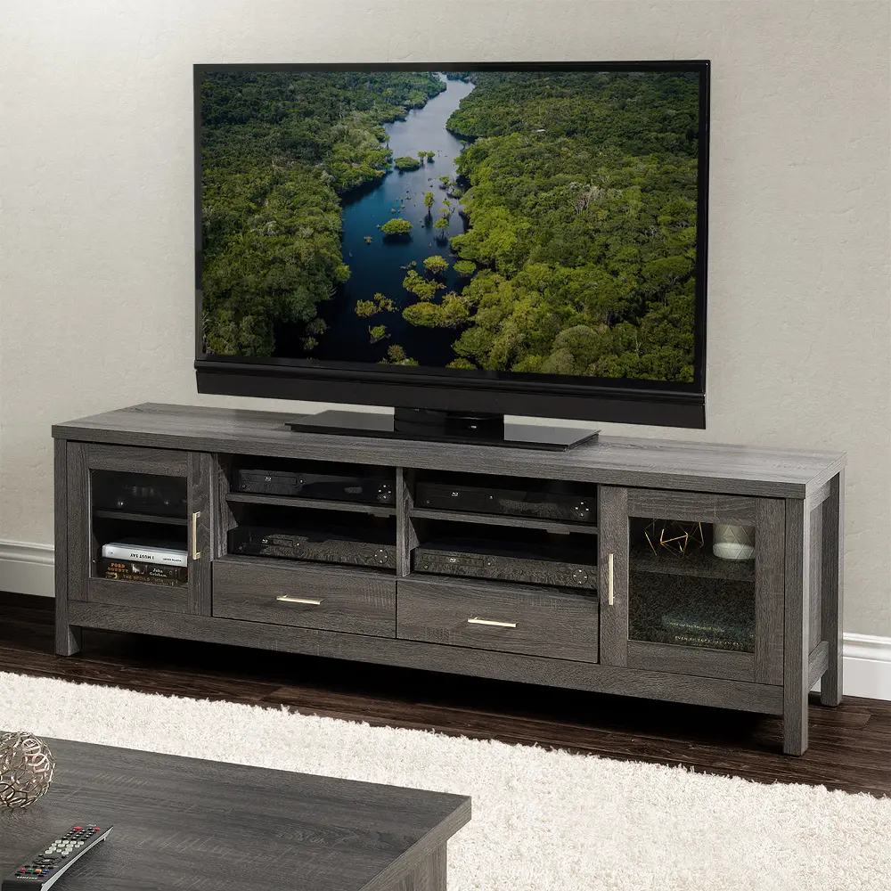 Hollywood Contemporary 71  Dark Grey TV Cabinet-1