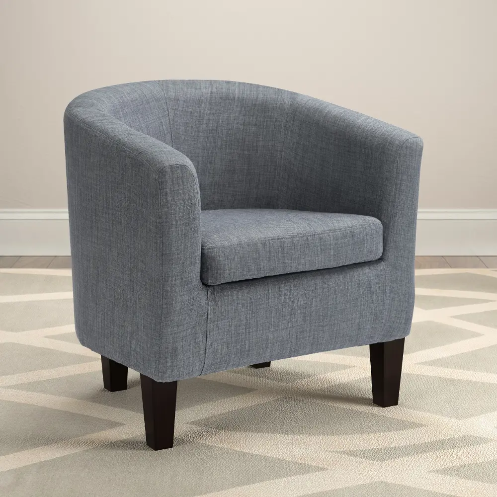 Antonio Contemporary Light Grey Fabric Tub Chair-1