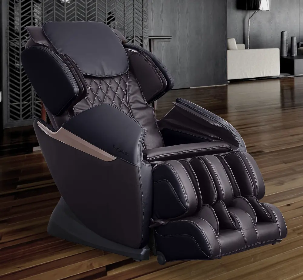 BK-150 Brookstone Black and Espresso Massage Chair-1