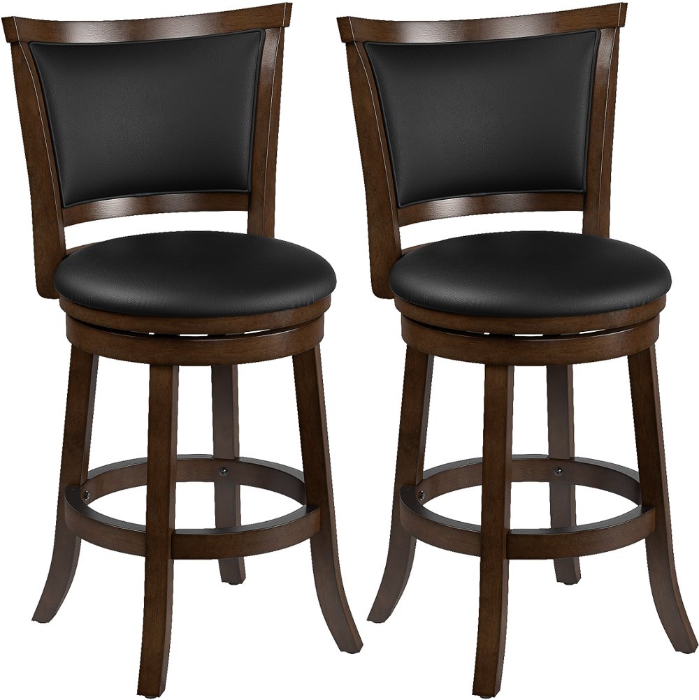 Woodgrove Black Swivel Counter Height Stool, Set of 2