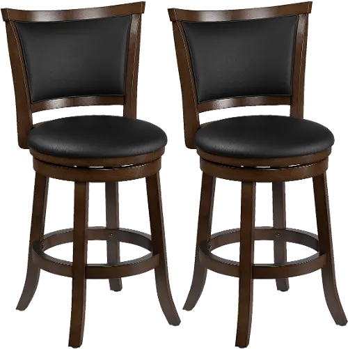 Woodgrove Black Swivel Counter Height Stool Set of 2