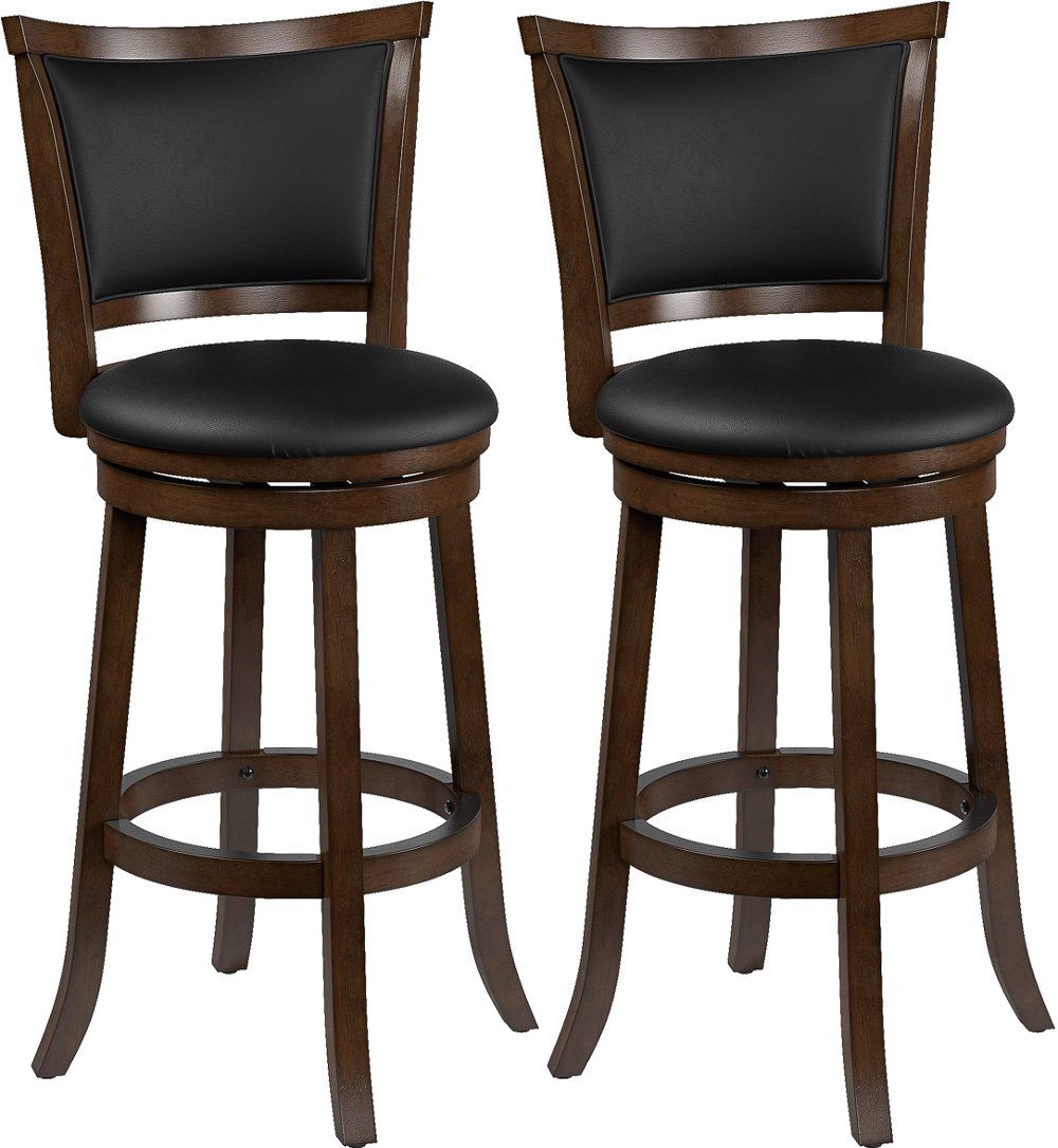 Woodgrove Black Swivel Bar Stool, Set of 2