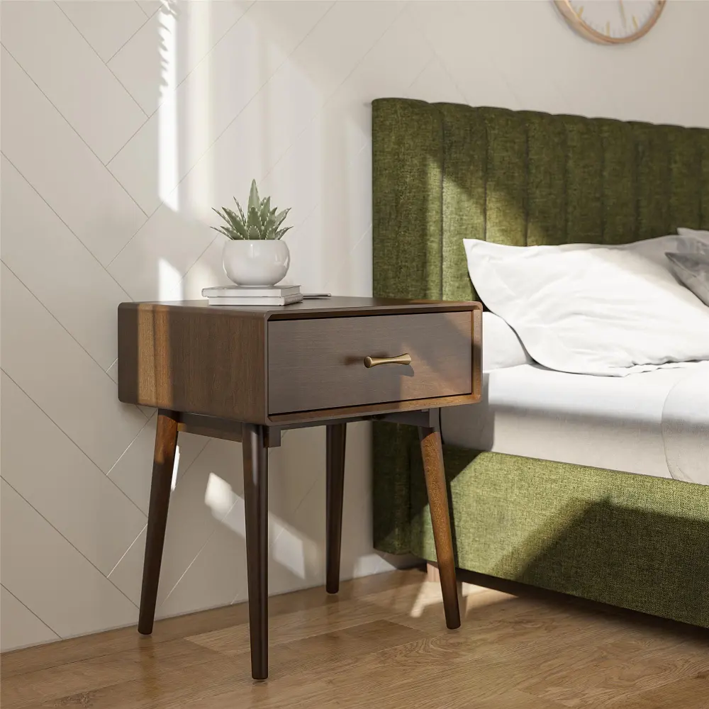 Brittany Brown 1-Drawer Nightstand-1