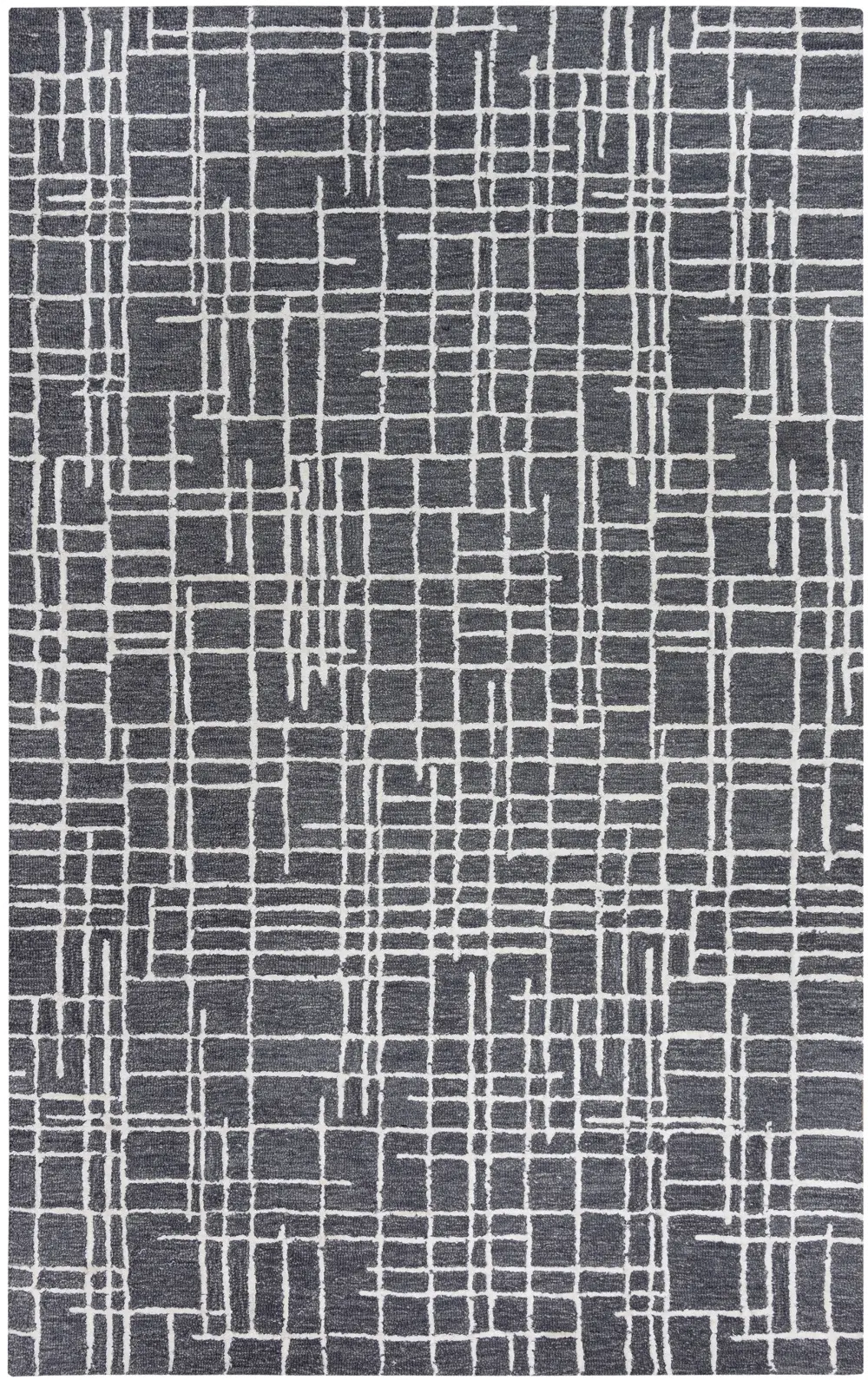 Jazz 5 x 8 Striped Charcoal Area Rug-1