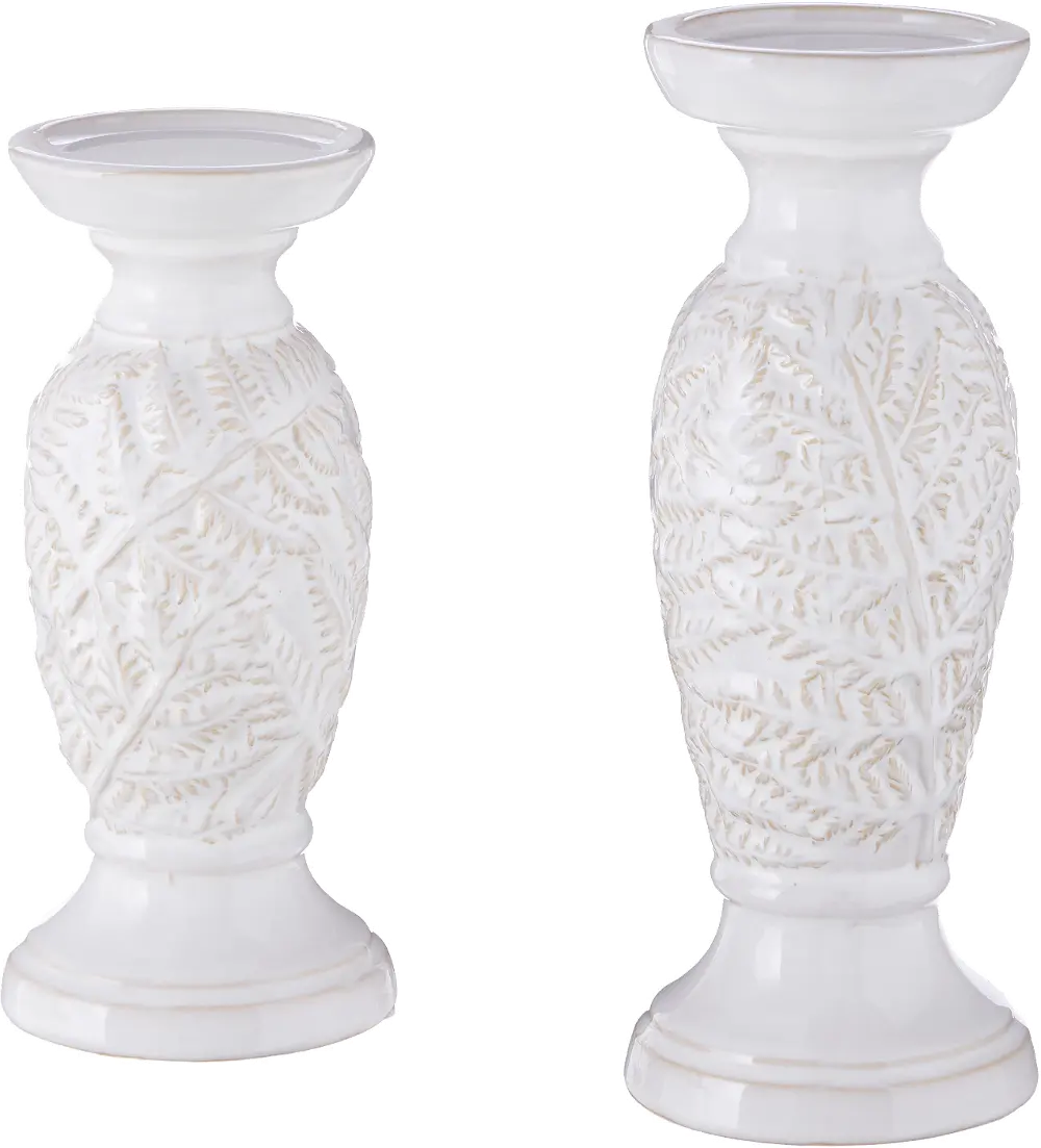 Large Leaf Embossed Candle Holder-1