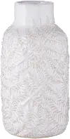 11.5 Inch Leaf Embossed Vase