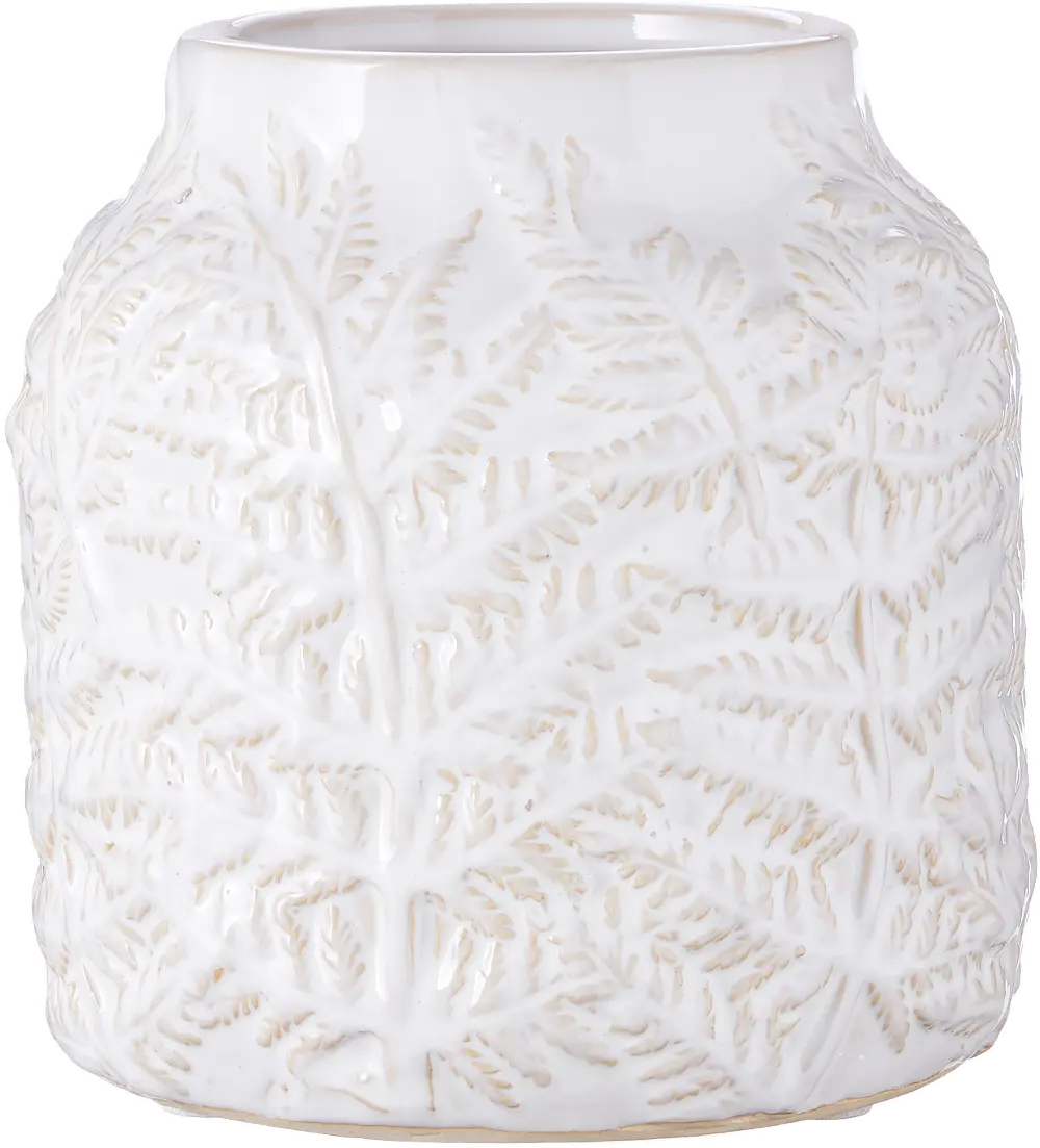 7 Inch Leaf Embossed Vase-1