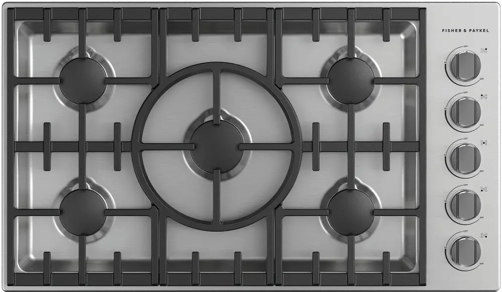 CDV3-365HN Fisher and Paykel Professional Gas Cooktop - Stainless Steel 36 Inch-1