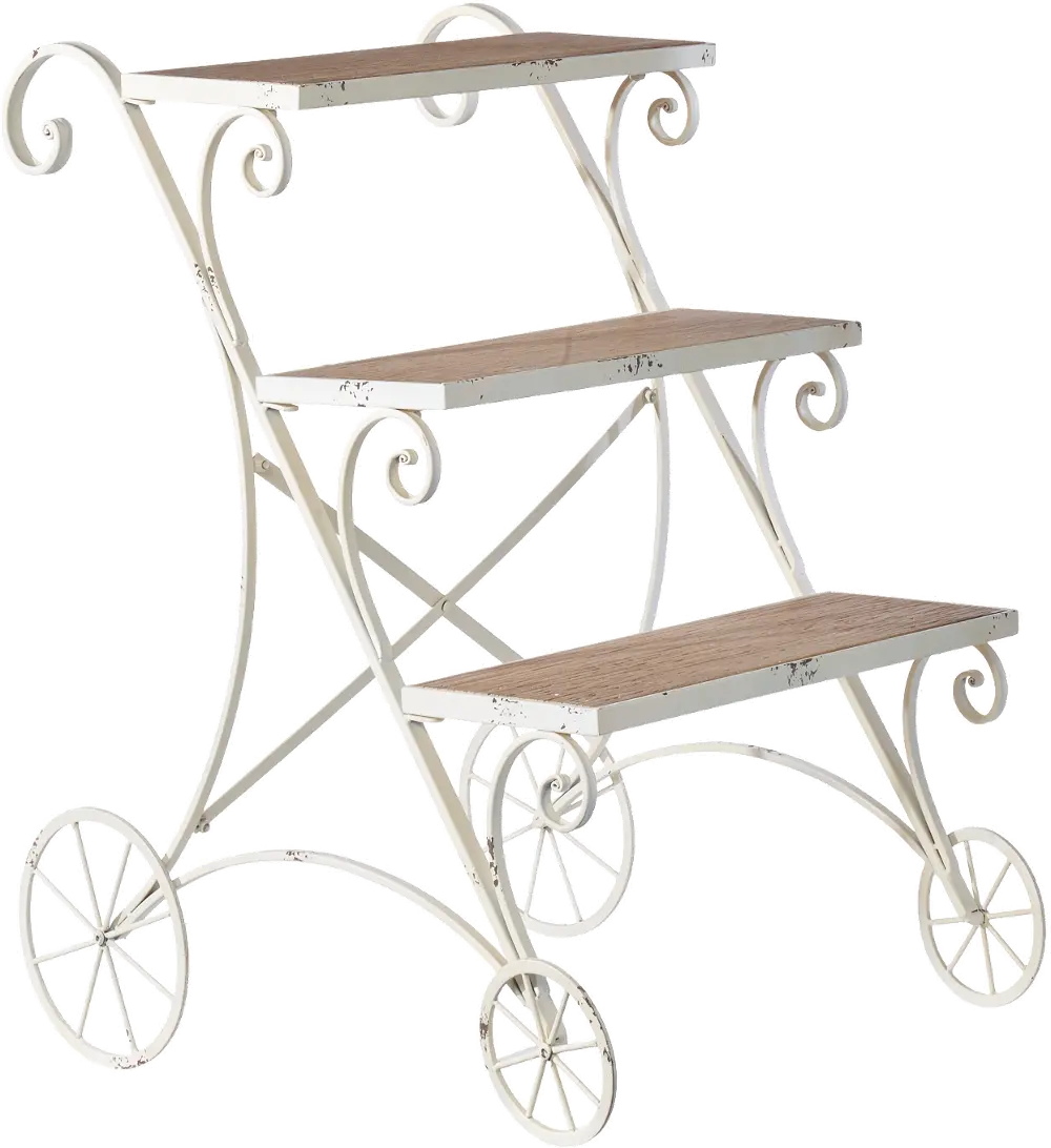 31.25  White Tiered Plant Stand-1