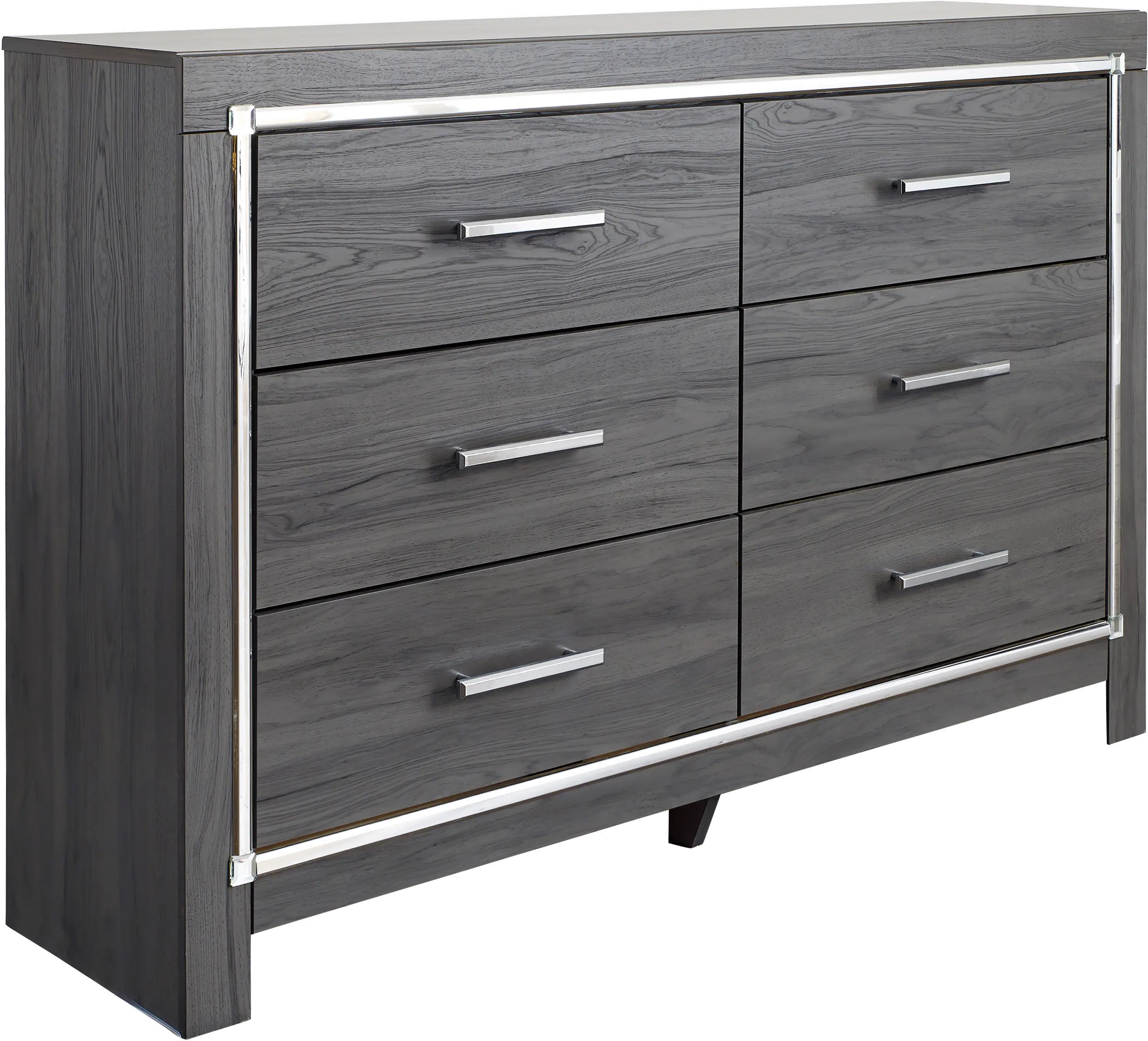 Halo Gray and Chrome Dresser