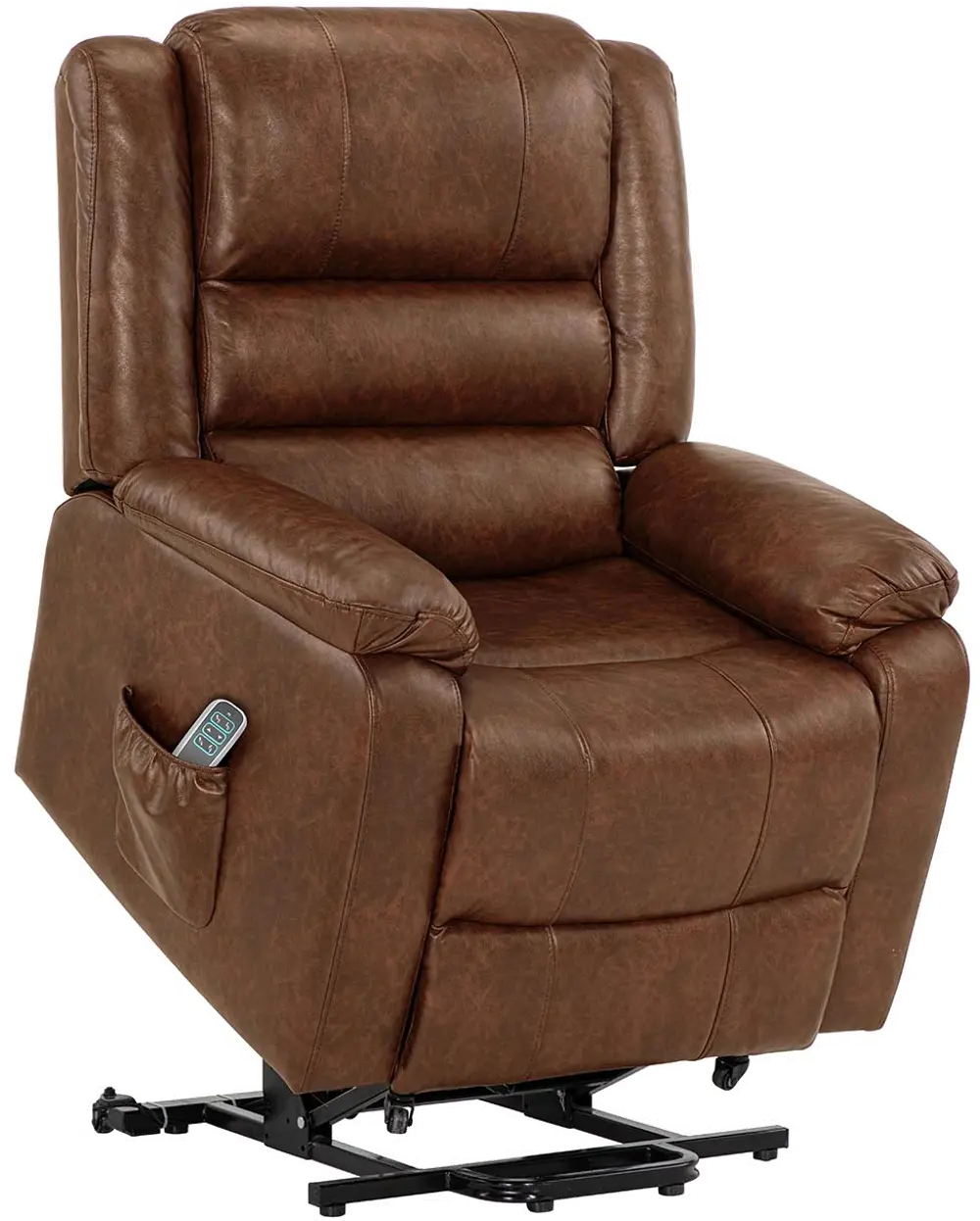 Buxton Cognac Brown Power Reclining Lift Chair-1