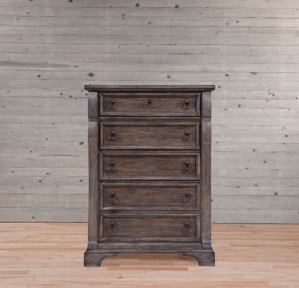 Heirloom Rustic Gray Chest of Drawers-1