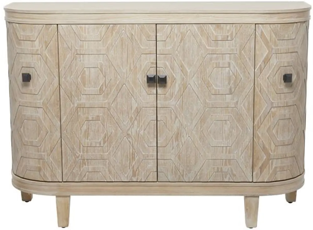 34 Inch Wood Hexagon Cabinet-1