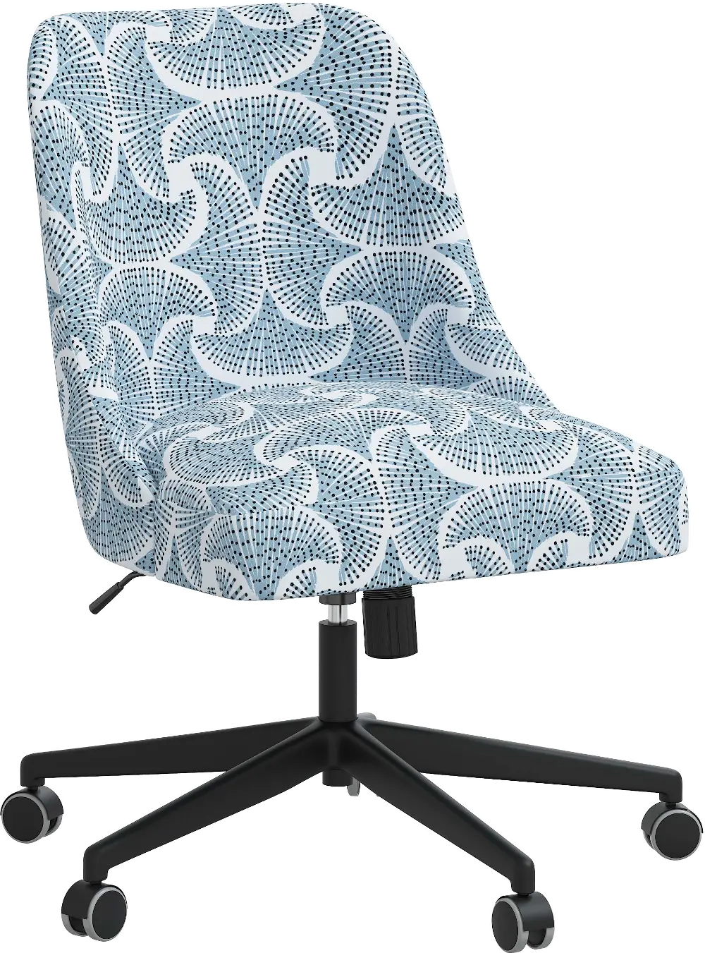 84-9SEFNBLUOGA Spencer Sea Fan Blue Office Chair - Skyline Furniture-1