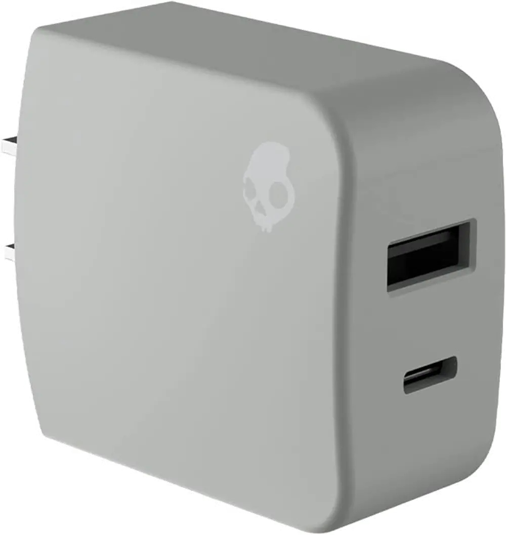 S7FPZ-P918_GRY/BLU Skullcandy 15-Watt Fix Rapid 2 Wall Charger with USB-A and USB-C-1