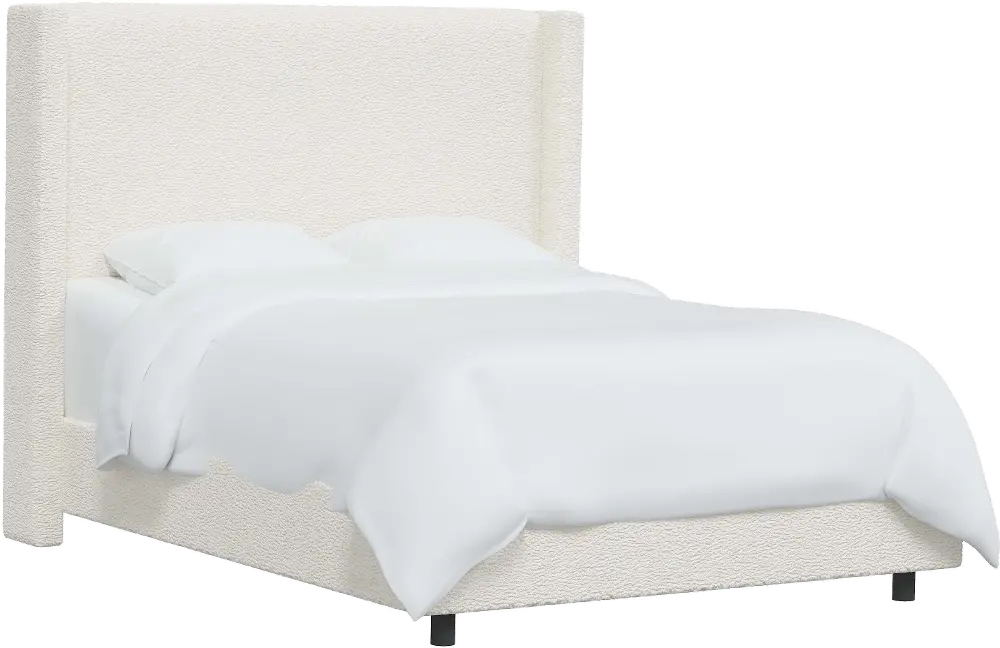 500BEDSHPSNTR Penelope Sherpa Straight Wingback Twin Bed - Skyline Furniture-1