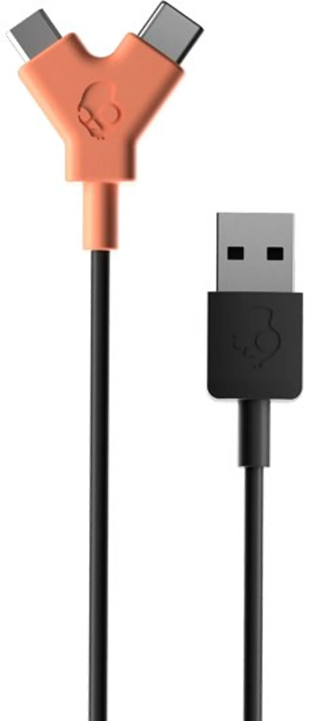 S7RCT-P749_BLK/ORG SkullCandy Line Duo USB-A to USB-C & Micro-USB Charging Cable-1