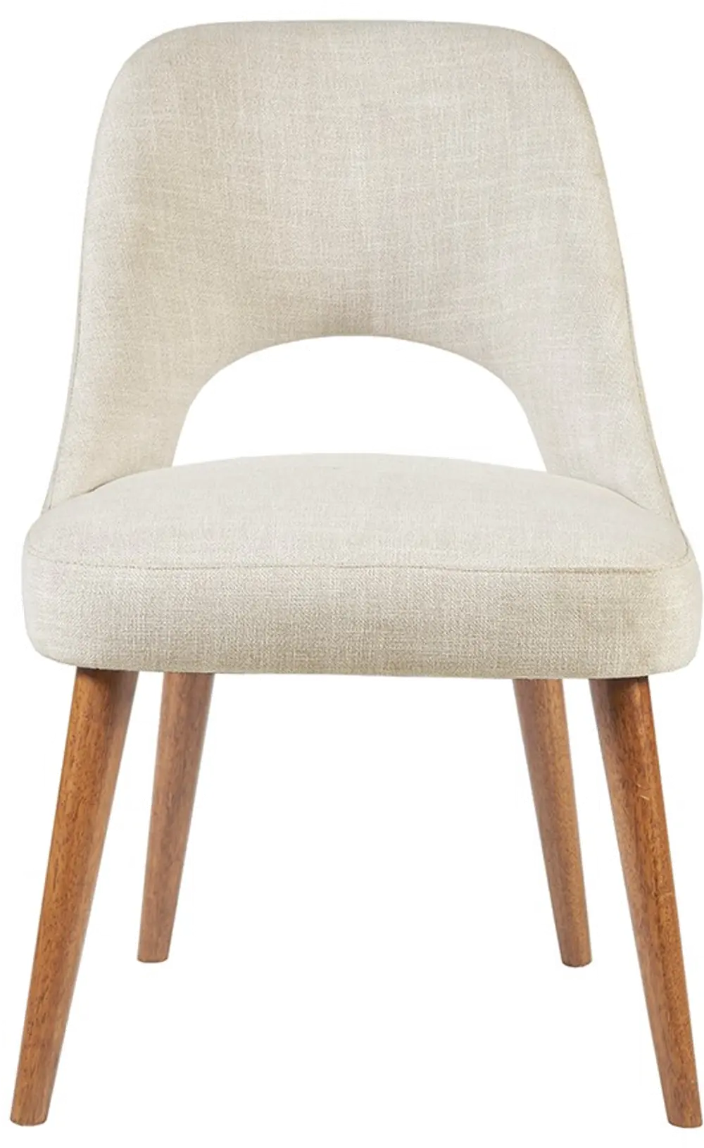 Modern Eclectic Cream Upholstered Dining Room Chair-1