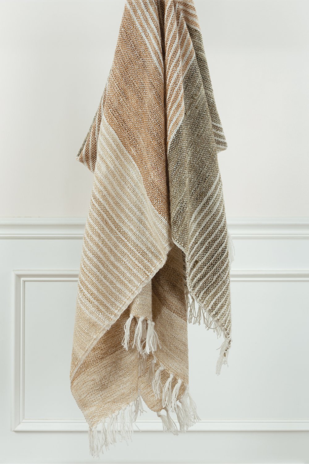 112526233 Eleanor Khaki Throw Blanket sku 112526233