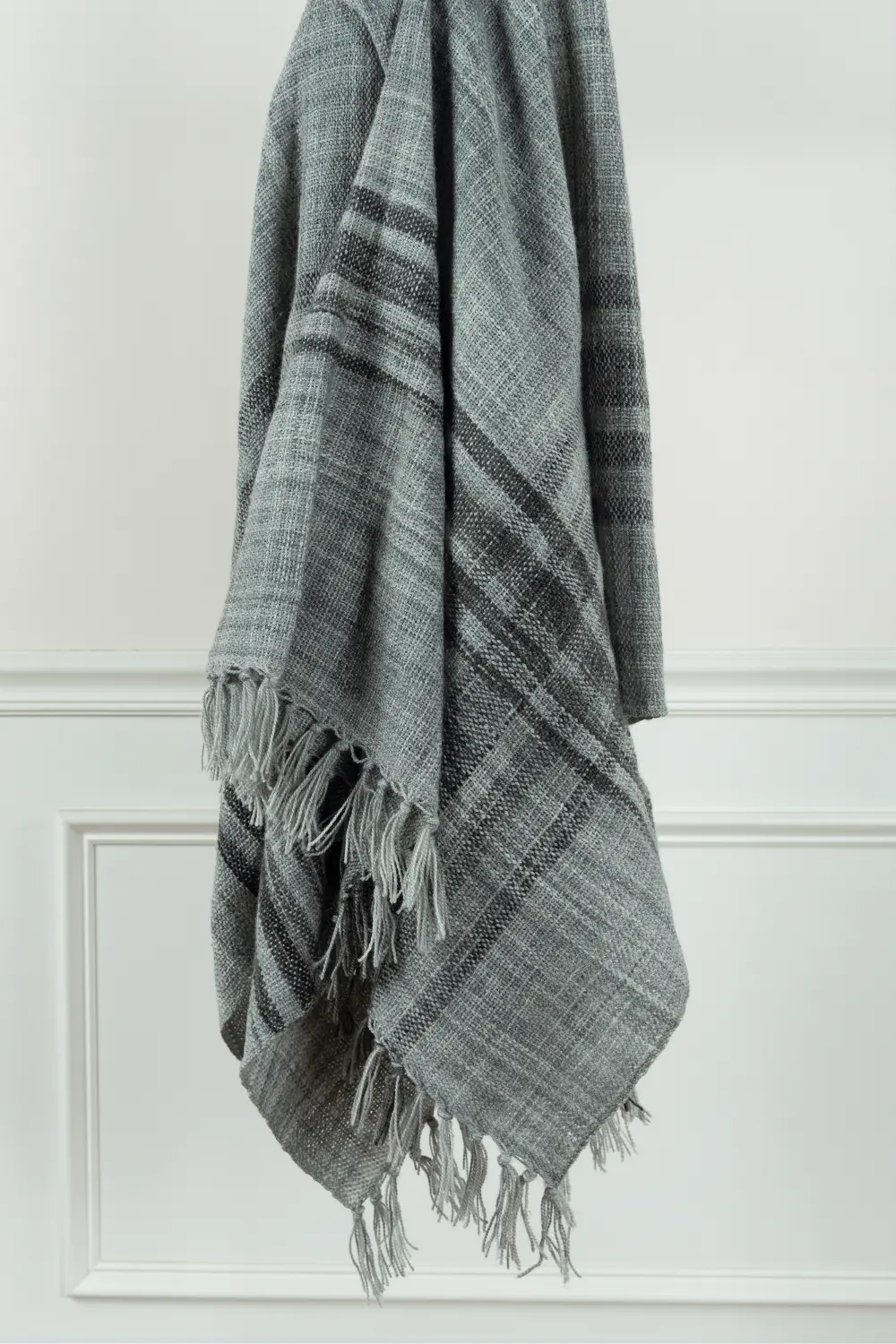 Lindon Dark Gray Throw Blanket-1