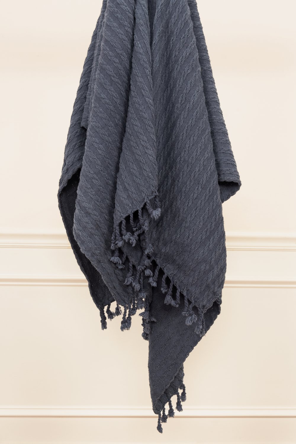 Bishop Deep Blue Throw Blanket