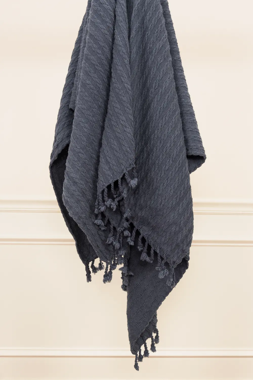 Bishop Deep Blue Throw Blanket-1