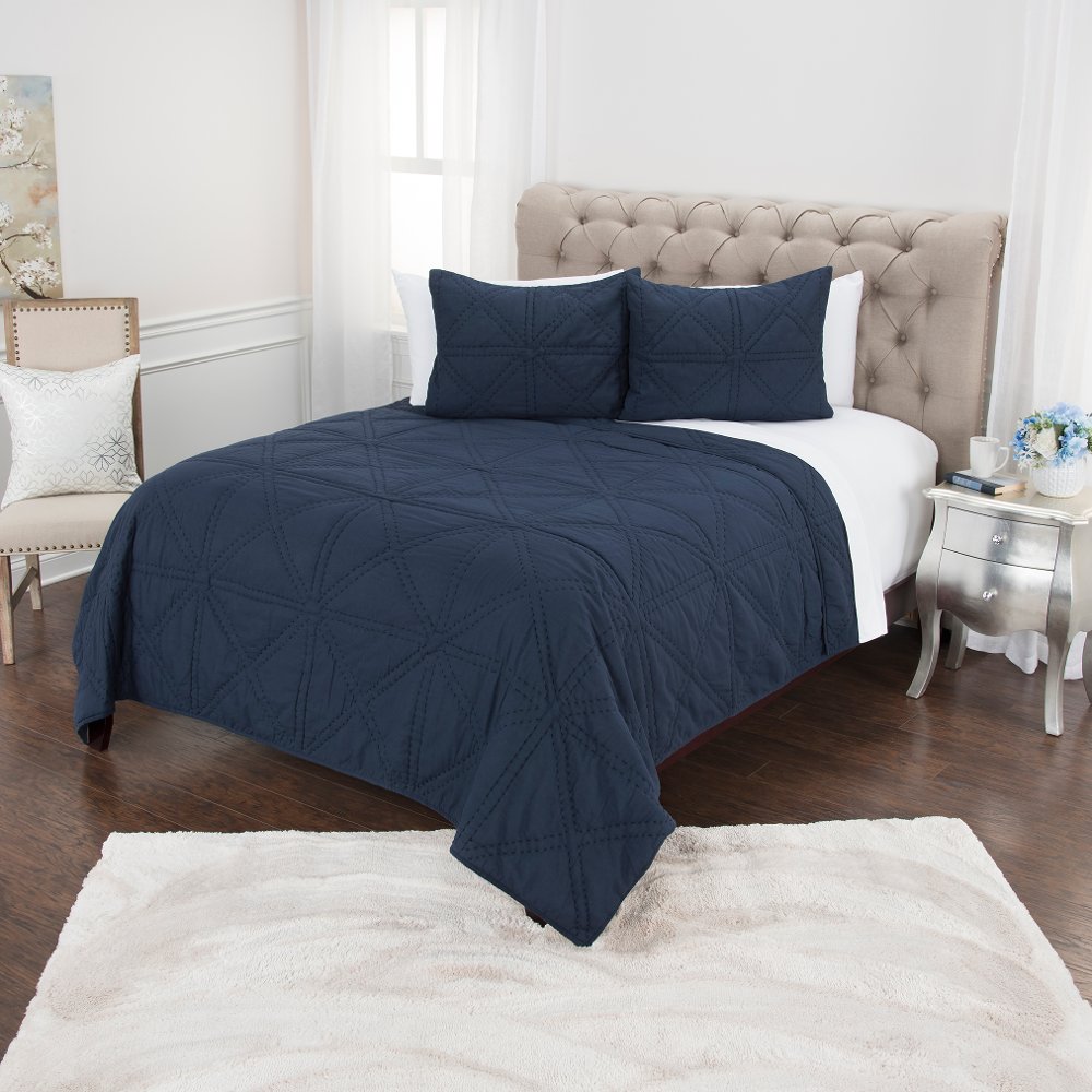 Royal Indigo Queen Quilt Set