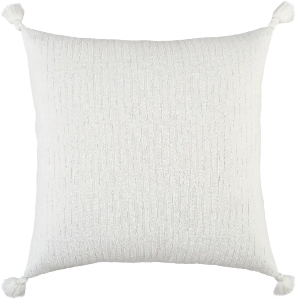 Cleo White Accent Pillow-1