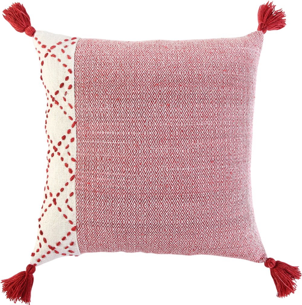 Diamond Red Accent Pillow